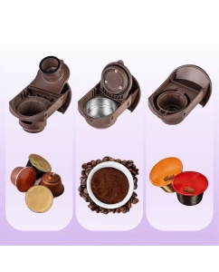 Купить Кофемашина капсульного типа Kitfort КТ-7448 бежевая, коричневая  в E-mobi