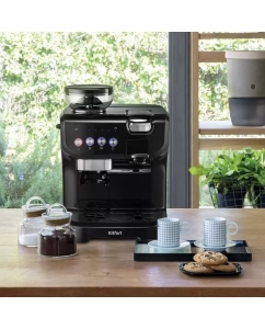 Купить Кофемашина автоматическая KitFort КТ-7107 черный  в E-mobi