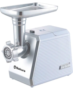 Купить Электромясорубка SAKURA SA-6424W 2000 Вт белый, серебристый в E-mobi