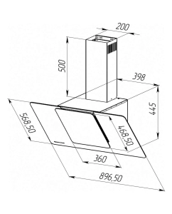 Купить Вытяжка подвесная Zigmund &amp; Shtain K 150.9 B черный  в E-mobi