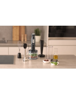 Купить Погружной блендер Braun MQ55307MBK серебристый, черный  в E-mobi