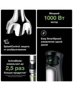 Купить Погружной блендер Braun Multiquick 7 MQ7087X Black  в E-mobi