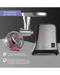 Купить Электромясорубка Zigmund &amp; Shtain ZMG-042 Black  в E-mobi