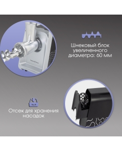 Купить Электромясорубка Zigmund &amp; Shtain ZMG-044 700 Вт Black  в E-mobi