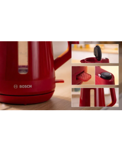Купить Чайник электрический Bosch TWK1M124 1.7 л красный  в E-mobi