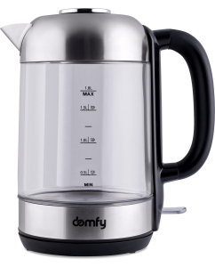 Купить Чайник электрический DOMFY DSM-EK401 1.8 л серебристый, прозрачный в E-mobi
