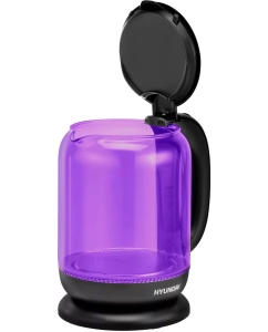 Купить Чайник электрический HYUNDAI HYK-G5809 1.8 л фиолетовый, черный  в E-mobi