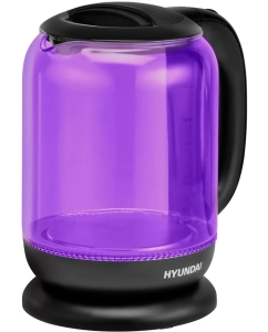 Купить Чайник электрический HYUNDAI HYK-G5809 1.8 л фиолетовый, черный  в E-mobi