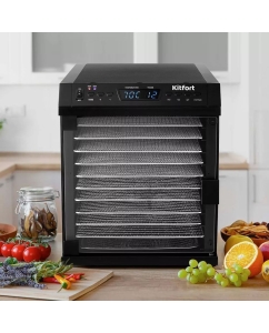 Купить Сушилка для овощей и фруктов Kitfort КТ-1932 черная  в E-mobi