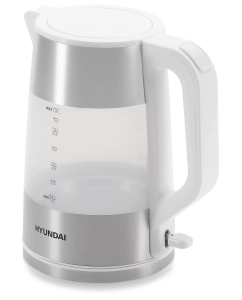 Купить Чайник электрический HYUNDAI HYK-P4025 1.9 л белый, серебристый  в E-mobi