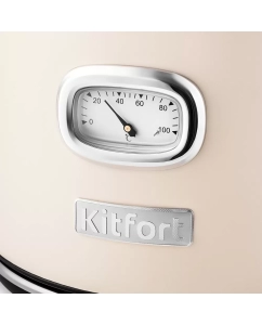 Купить Чайник электрический Kitfort КТ-6150-1 1.7 л бежевый, серебристый  в E-mobi
