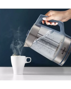 Купить Чайник электрический Kitfort КТ-6617 1.7 л голубой, серый, прозрачный  в E-mobi