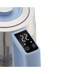 Купить Чайник электрический Kitfort КТ-6617 1.7 л голубой, серый, прозрачный  в E-mobi