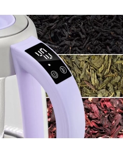 Купить Чайник электрический Kitfort КТ-6624 1.7 л фиолетовый, серый, прозрачный  в E-mobi