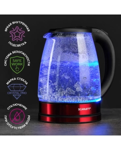 Купить Чайник электрический Scarlett SC-EK27G85 1.8 л красный в E-mobi