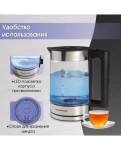 Купить Чайник электрический Zigmund &amp; Shtain KE-912 1.8 л серебристый, черный  в E-mobi