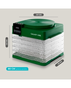 Купить Сушилка для овощей и фруктов GALAXY LINE GL2630 зеленый  в E-mobi
