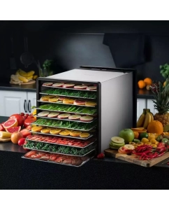 Купить Сушилка для овощей и фруктов Kitfort КТ-1924 серебристый  в E-mobi
