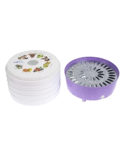 Купить Сушилка для овощей и фруктов Ротор Люкс СШ-023 белый, фиолетовый  в E-mobi