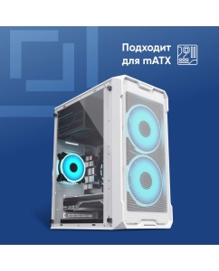 Купить Корпус компьютерный OKLICK OCC-MN302F (OCC-MN302F) белый  в E-mobi