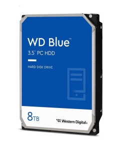 Купить Внутренний HDD диск Western Digital WD Blue 8 ТБ CMR 256 МБ кэш NAS WD80EAAZ  в E-mobi