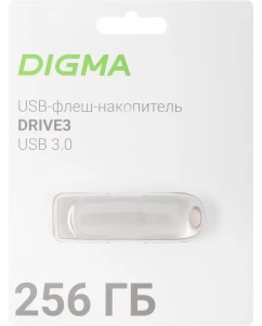 Купить Флешка DIGMA DRIVE3 256 ГБ серый (DGFUM256A30SR)  в E-mobi