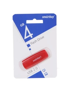 Купить Флешка SmartBuy SB004GB2SCR 4 ГБ (SB004GB2SCR) в E-mobi