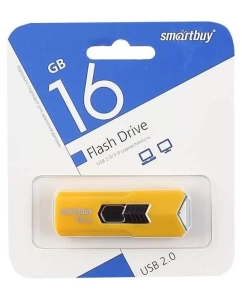 Купить Флешка SmartBuy Stream 16ГБ Yellow (SB16GBST-Y)  в E-mobi