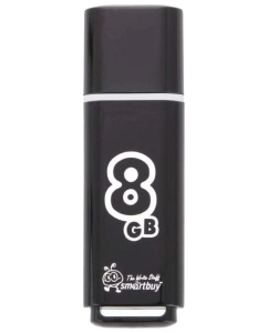 Купить Флешка SmartBuy Glossy 8ГБ Black (SB8GBGS-K)  в E-mobi