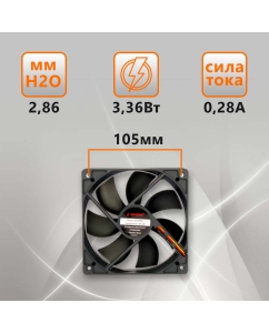 Купить Корпусной вентилятор Gembird D12025HM-3  в E-mobi