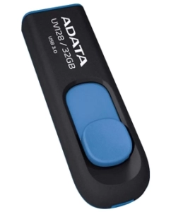 Купить Флешка ADATA UV128 32ГБ Blue/Black (AUV128-32G-RBE)  в E-mobi