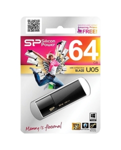 Купить Флешка Silicon Power Ultima U05 64ГБ чёрная (SP064GBUF2U05V1K)  в E-mobi