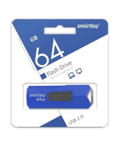 Купить Флешка SmartBuy STREAM 64ГБ Cyan (SB64GBST-B)  в E-mobi