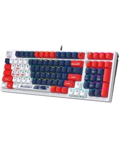 Купить Клавиатура проводная A4Tech Bloody S98 Sports Navy BLMS Plus blue/white  в E-mobi