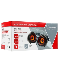 Купить Колонки компьютерные Gembird SPK-105 Black/Orange  в E-mobi