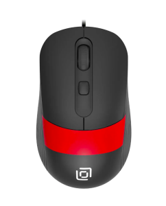Купить Проводная мышь OKLICK 310M красный, черный (1869102)  в E-mobi