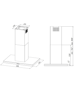 Купить Вытяжка настенная AKPO WK-9 Isla Feniks glass slim 90 см черная  в E-mobi