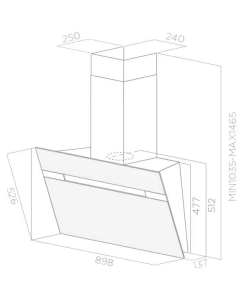 Купить Вытяжка настенная JETAIR BONNY WH 90 A белый  в E-mobi