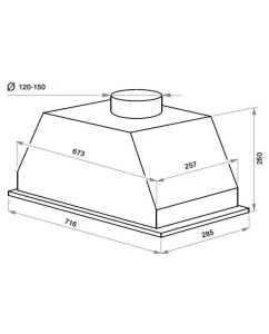 Купить Вытяжка встраиваемая MAUNFELD Urania 74 серебристый  в E-mobi