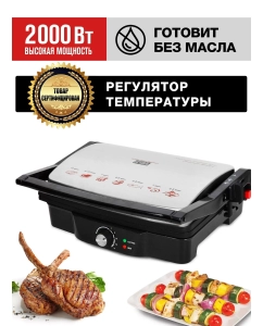 Купить Электрический гриль GFGRIL GF-060 Silver/Black  в E-mobi