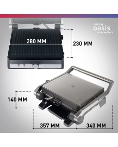 Купить Гриль making oasis everywhere GR-1S серебристый, черный  в E-mobi
