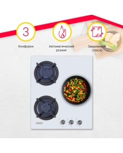 Купить Встраиваемая варочная панель газовая Simfer H45N30W416 белый  в E-mobi