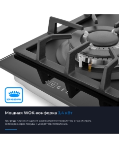 Купить Варочная поверхность газовая ZUGEL ZGH602B  в E-mobi