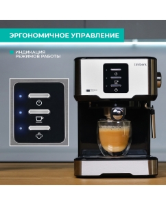 Купить Рожковая кофеварка Timberk T-CM33038 серебристый  в E-mobi