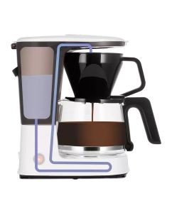 Купить Кофеварка капельного типа Kitfort КТ-7218 белый, черный  в E-mobi