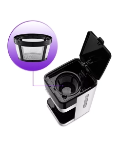 Купить Кофеварка капельного типа Kitfort КТ-7203 серый, черный  в E-mobi