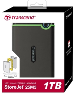 Купить Внешний диск HDD  Transcend StoreJet 25M3 TS1TSJ25M3G, 1ТБ, зеленый  в E-mobi