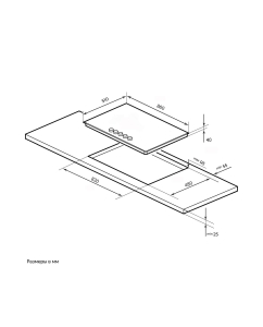 Купить Встраиваемая варочная панель газовая LEX GVG 955 BBL черный  в E-mobi