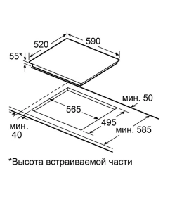 Купить Встраиваемая варочная панель индукционная MAUNFELD CVI594SB2BGA бежевый  в E-mobi