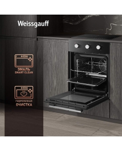 Купить Встраиваемый электрический духовой шкаф Weissgauff EOY 456 BM черный  в E-mobi